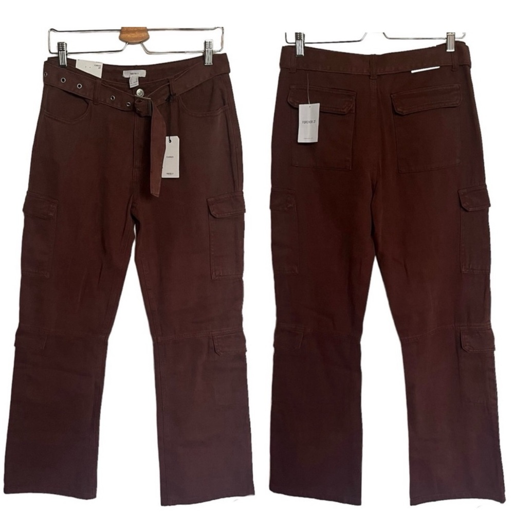 FOREVER 21 Mid Rise Straight Cargo Pant